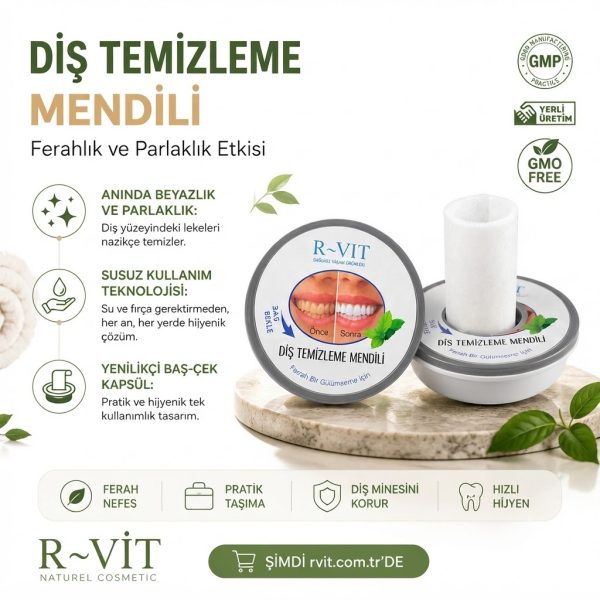 diskutuson1 R-VIT Diş Temizleme ve Parlatma Mendili